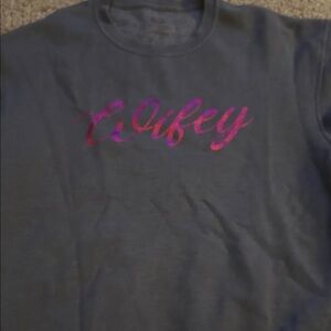 Womens Grey Sweatshirt with Pink 'Wifey' Design